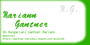 mariann gantner business card